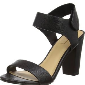 ALDO Ladies chunky high heel open toe sandal with velcro ankle strap